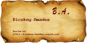 Bicskey Amadea névjegykártya